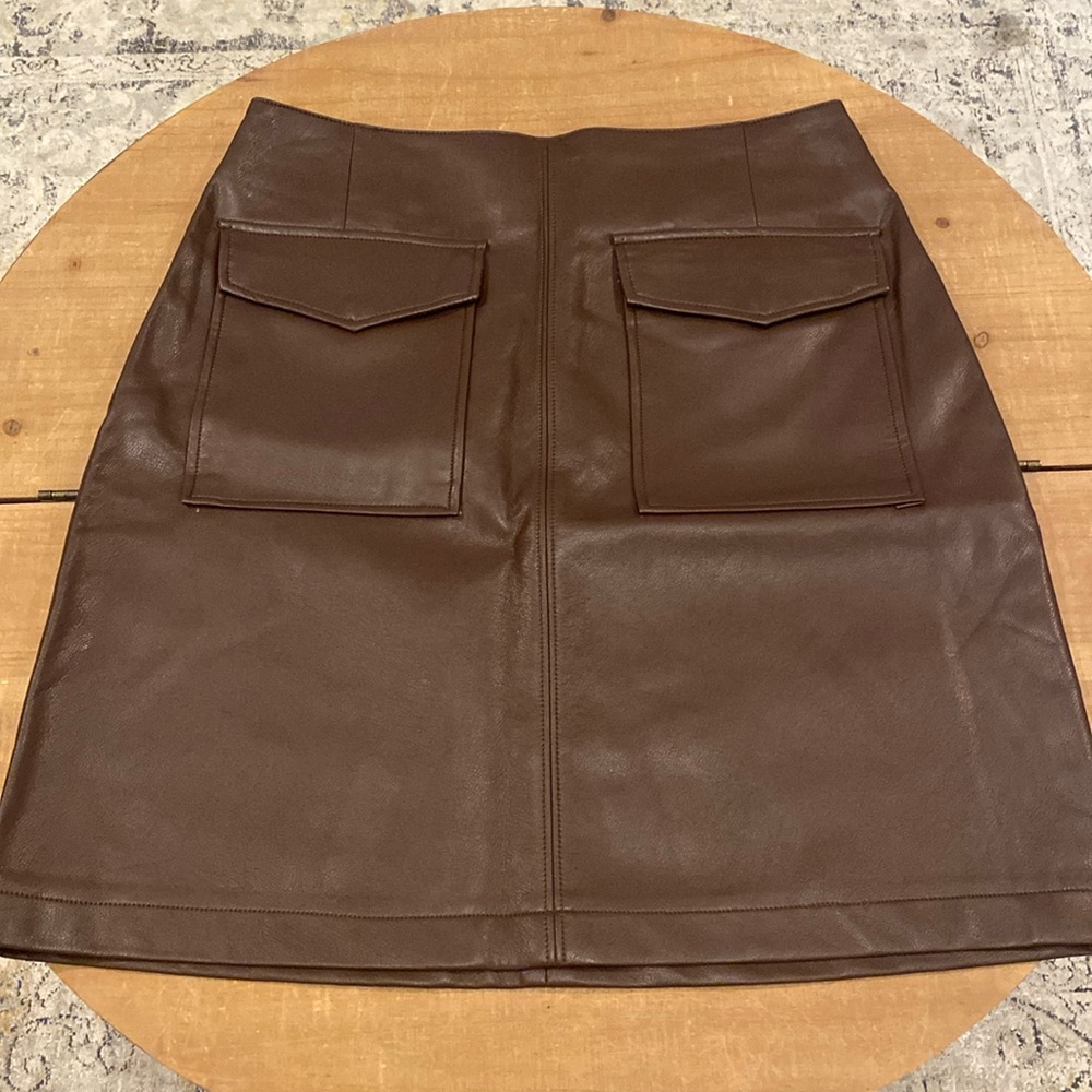 NWT Black Tape faux leather skirt